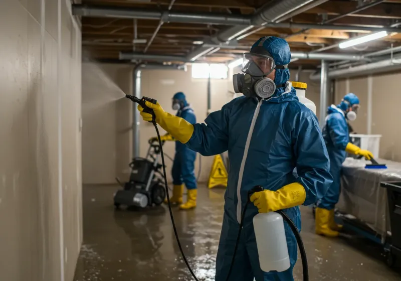 Basement Sanitization and Antimicrobial Treatment process in Chittenango, NY